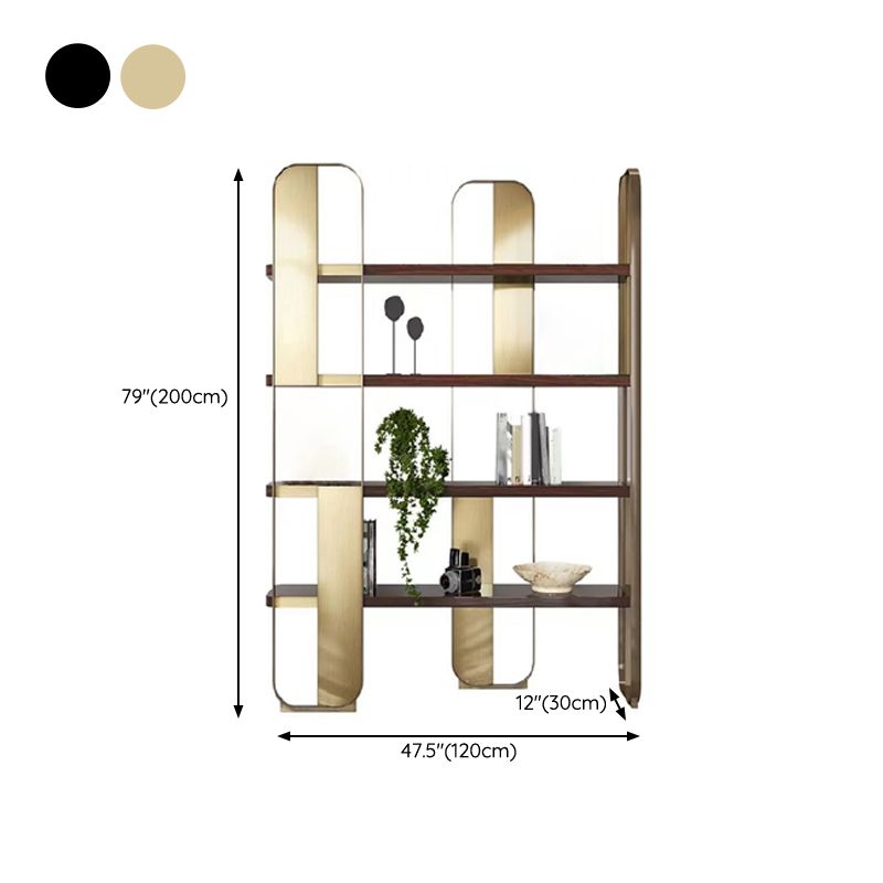 Glam Engineered Wood Bookshelf Standard Open Back Bookcase with Shelves