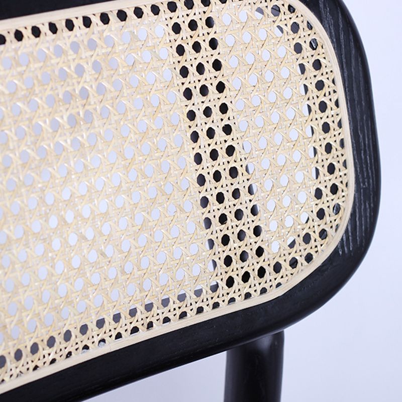 Solid Wood Dining Stools Contemporary Armed Bar Stools with Footrest