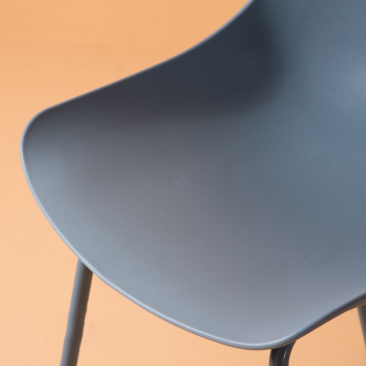 Sillas de comedor de estilo moderno, sillas laterales sin brazos con patas de metal