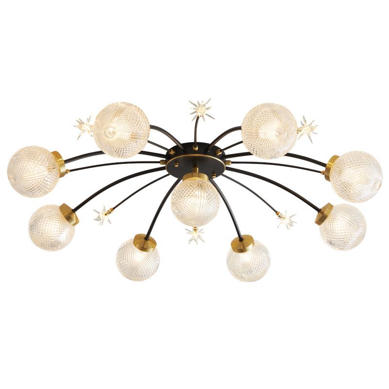 Modern Sputnik Semi Flush Mount Flush Light Fixtures for Dining Room