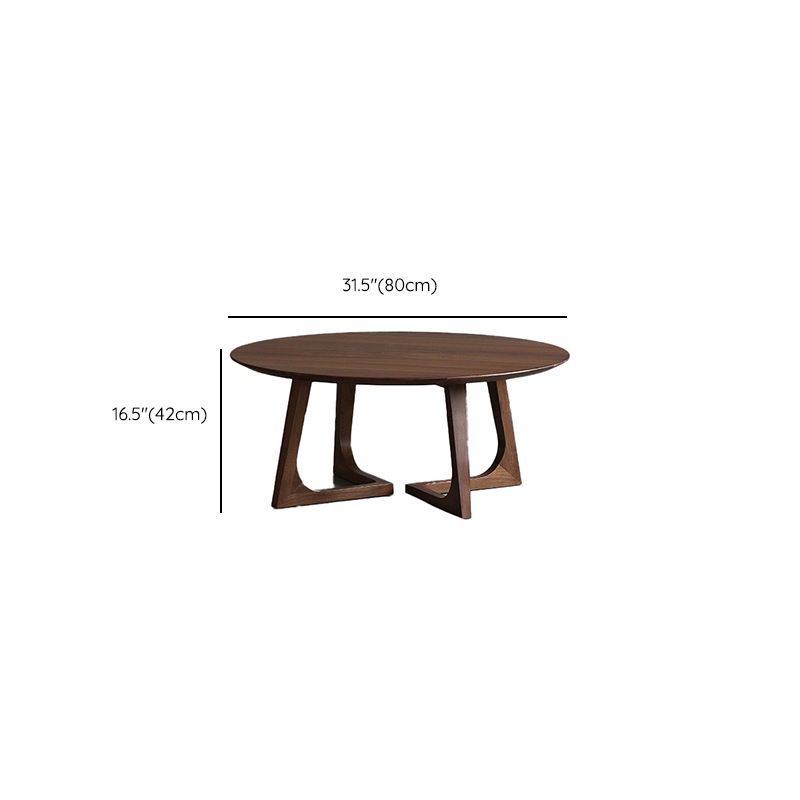 Contemporary Wooden Bunching Tables Round Medium Wood Coffee Table