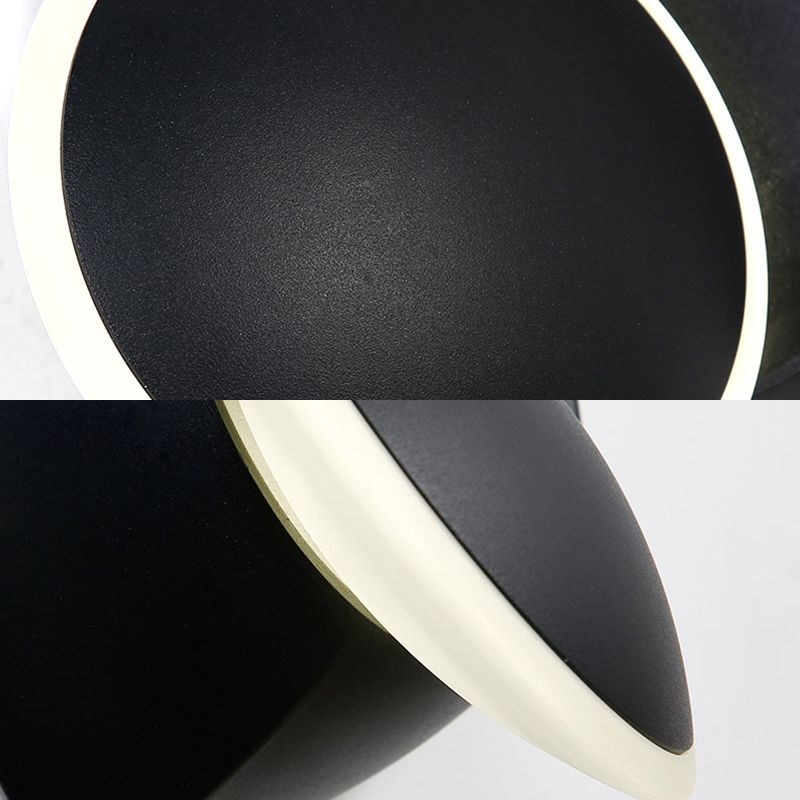 Rotation Squared Metallic Mur Murce Minimalisme LED Mur blanc LED MUR MURD dans un éclairage chaud / blanc