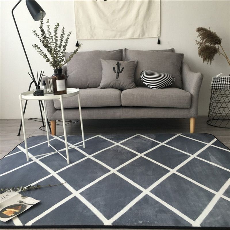Bruin modern tapijten polyester kleur klontdapje niet-slip achterste tapijt voor woningdecoratie