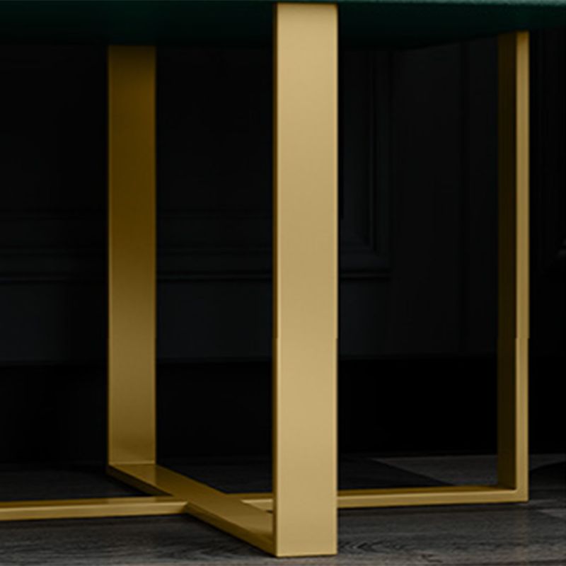 Luxurious Leather 2-Drawer Vanity Makeup Table Set in Dark Green