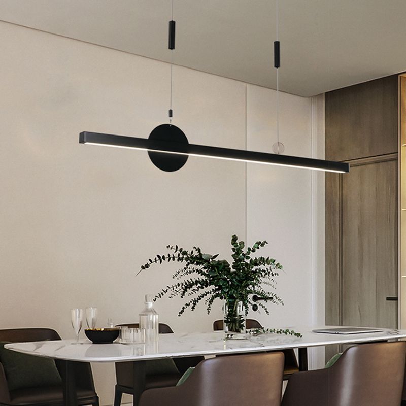 Candelier de la isla de geometría moderna de la oficina de 1 linda accesorios de iluminación LED LED de iluminación