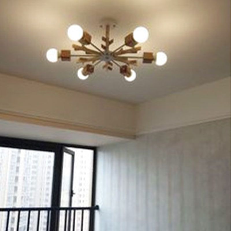 Creative Simplicity Wooden Pendant Lights for Drawing Room Coffee Shop