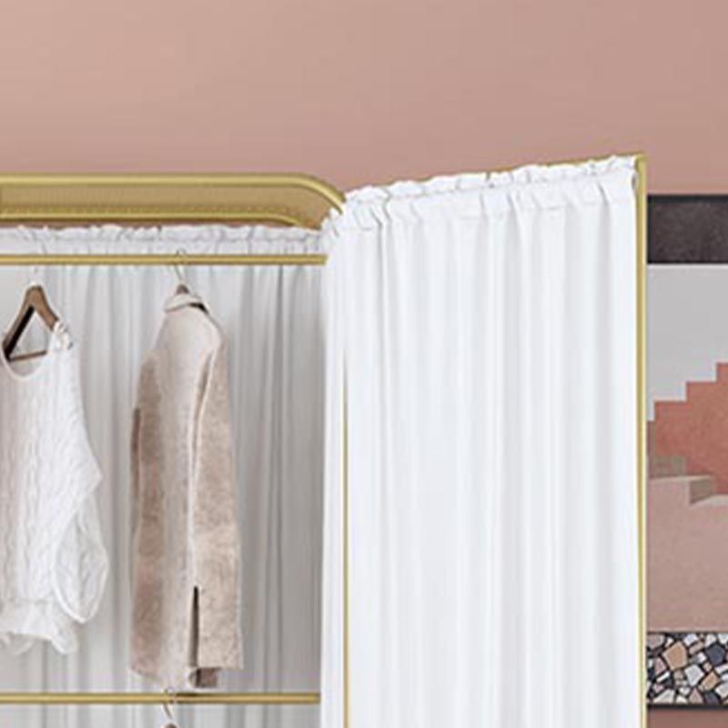 Bedroom Metal Wardrobe Industrial Style Rectangular Wardrobe Closet with Door