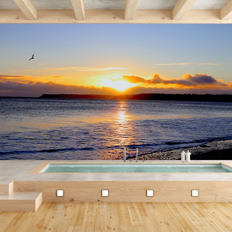 Sea Beach Photography Mural Wallpaper Environment Friendly Living Room Wall Mural