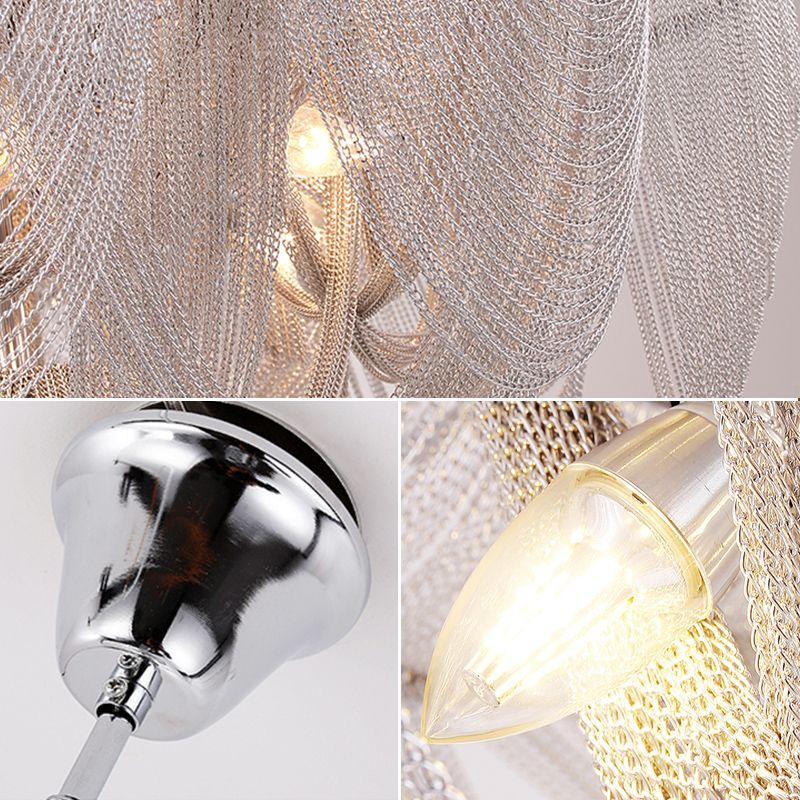 Postmodern Chandelier Light Basket Shape Ceiling Hung Fixtures for Hotel Lobby