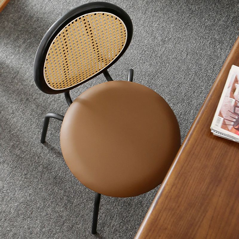 Contemporary Dining Side Chair PU Leather Stacking Side Chair