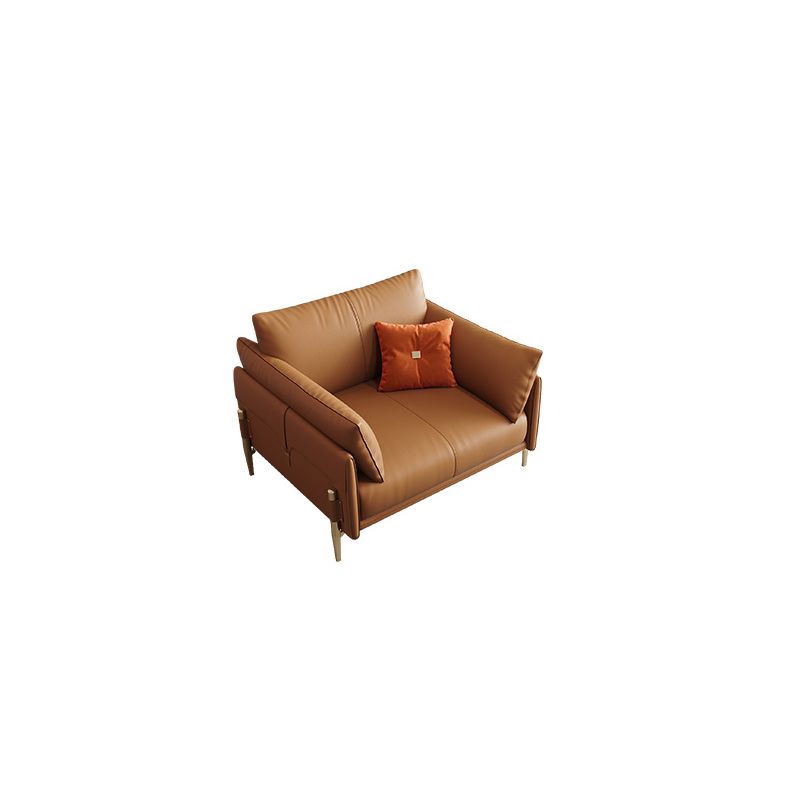 Stationary with Storage Living Room Pillow Top Arm Brown Seating