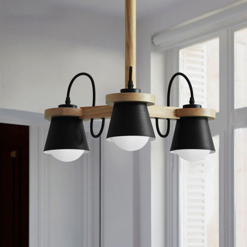 Modern Ceiling Pendant Wood Light Indoor Bedroom Shop Hotel Foyer Light