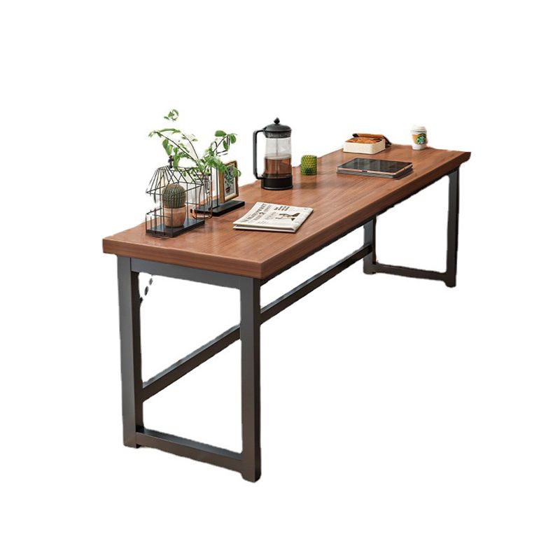 Iron Trestle Base Bar Height Table Industrial Rectangle Bar Dining Table