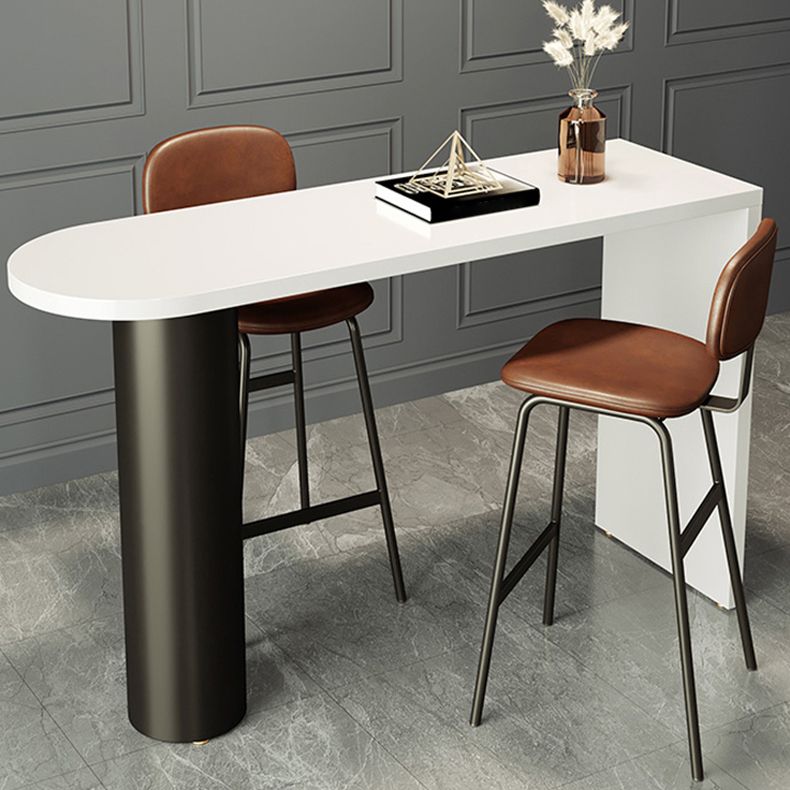 Modern Irregular Pub Table Set 1/3 Pieces Wooden Counter Table with High Stools