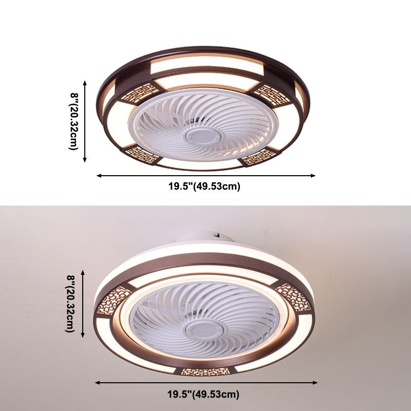 Trommelförmige LED -Deckenlüftungslampe Moderne Metallic LED Semi Flush Leuchte