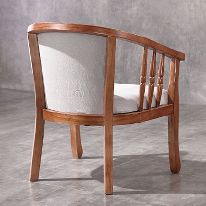 Sillas de comedor de madera tradicionales, silla de comedor de tela de lino para uso en restaurantes