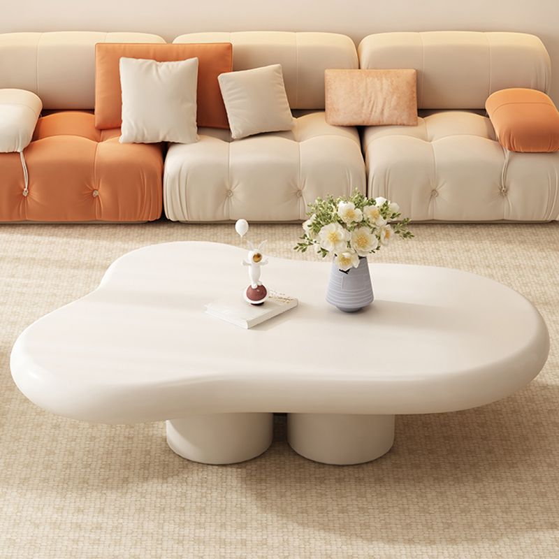 Modern Wood Coffee Cocktail Table 4 Legs Coffee or End Table White