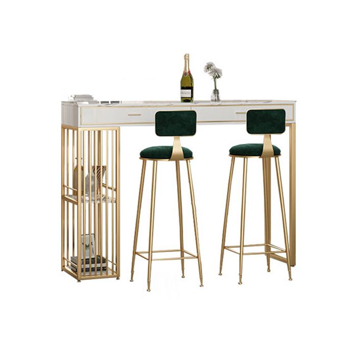 Modern 1/2/3 Pieces Counter Height Set Rectangle Indoor Pub Dining Set with Storage