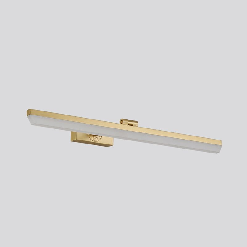 Metal Linear Shade Wall Sconce Modern Style 1- Light Mirror Wall Mount Lighting