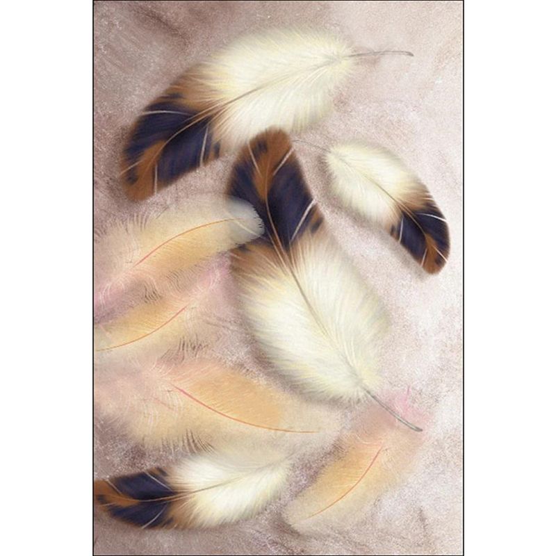 Casual modern vloerkleed in roze dieren veerpatroon Tapijten Polyester machine wasbaar tapijt voor woningdecoratie