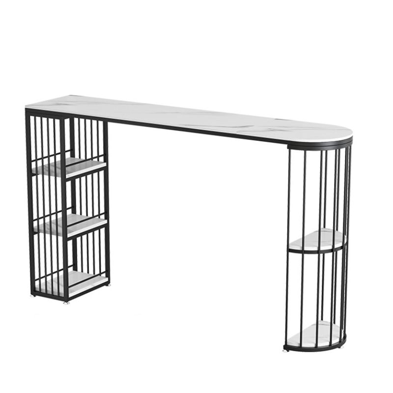 Modern Bar Table Set 1/3/4 Pieces Stone Counter Table with Upholstered Stools