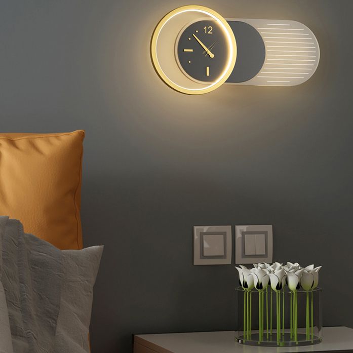 Lampada da parete Postmodern LED Postmodern LED Postmodern a muro di superficie geometrica nera e oro