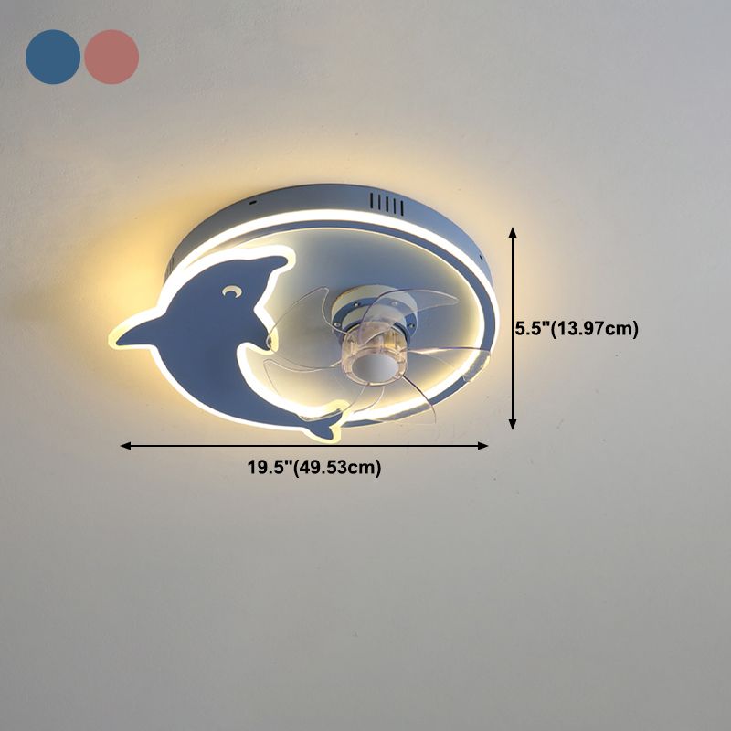 Metalen geometrische plafondventilatorverlichting moderne stijl multi -lights flush mount lampen