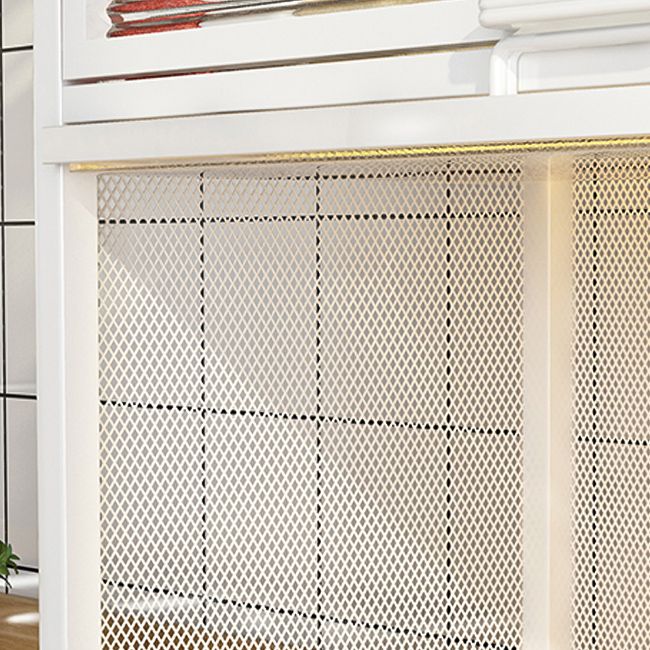 Modern Style Bookshelf Metal Closed Back Bookcase with Door for Office