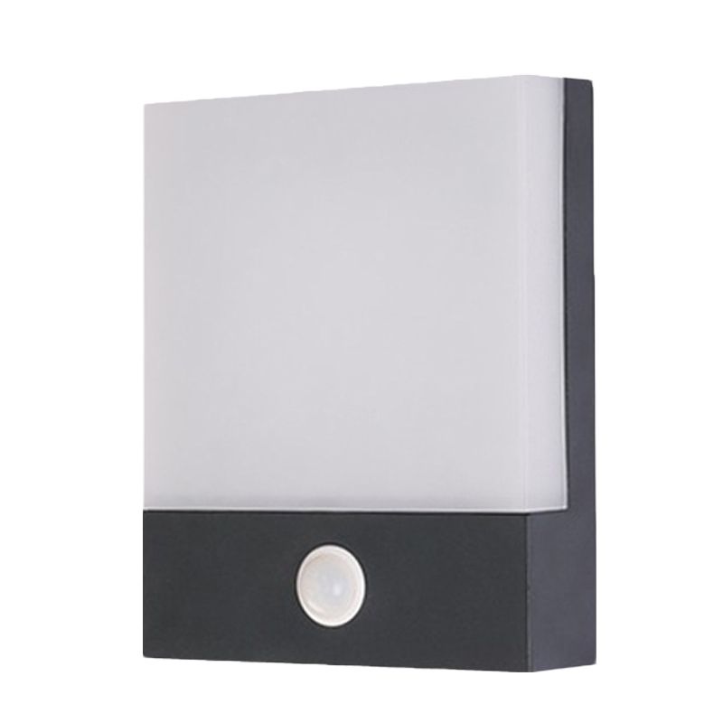 Rechthoek hoekwand SCONCE LICHT METALLISCHE LED Moderne wandlamp in het zwart met inductietype