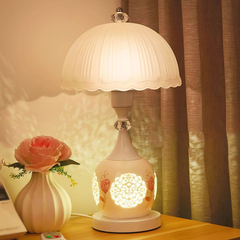 1 lampes de table de nuit légères de la lampe de table en verre de style moderne