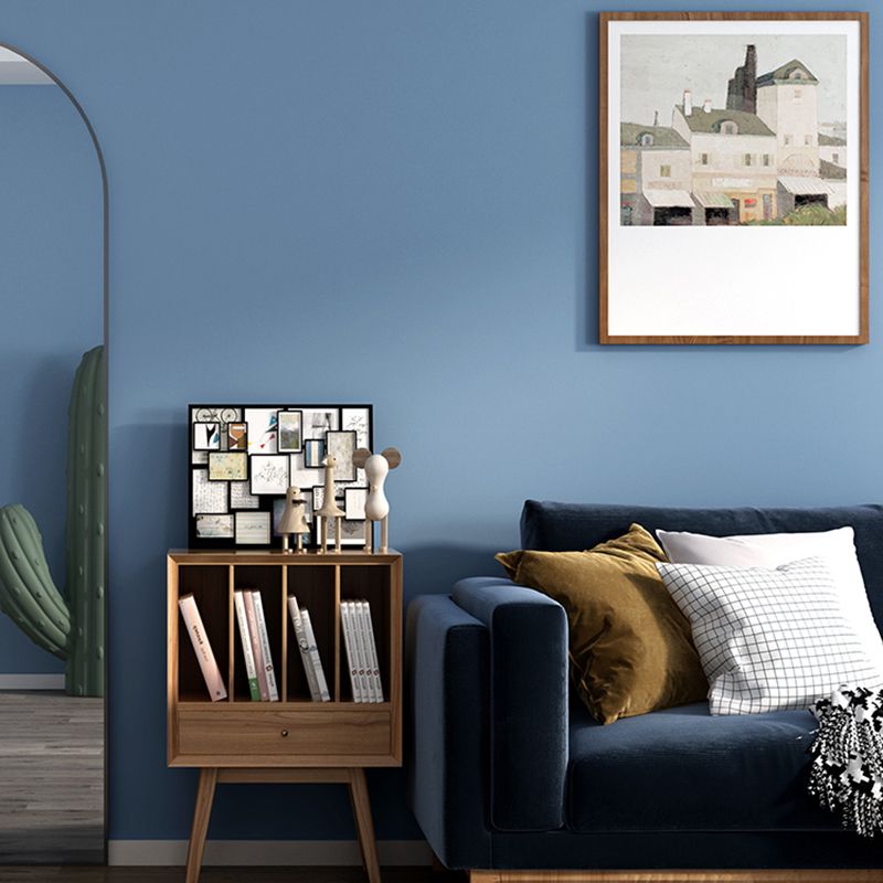 Self-Adhesive Solid Color Wallpaper Roll Minimalist PVC Wall Covering, 19.4-sq ft