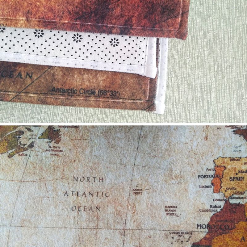 Brown Modern Rug Polyester Wool Rug Non-Slip Backing Rug for Home Decoration