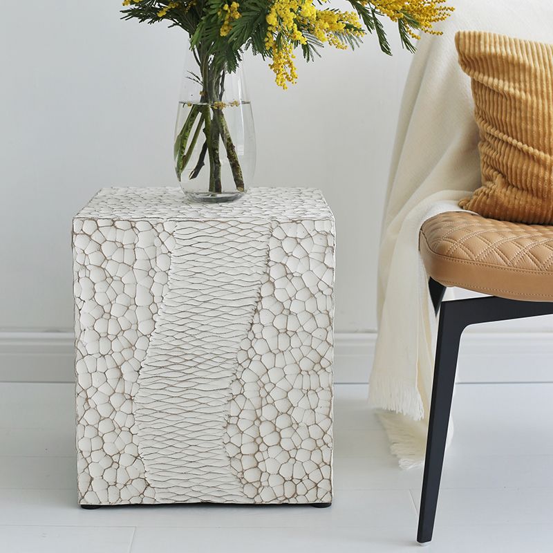 14" Wide Contemporary Corner Table Square Wood Accent Side Table