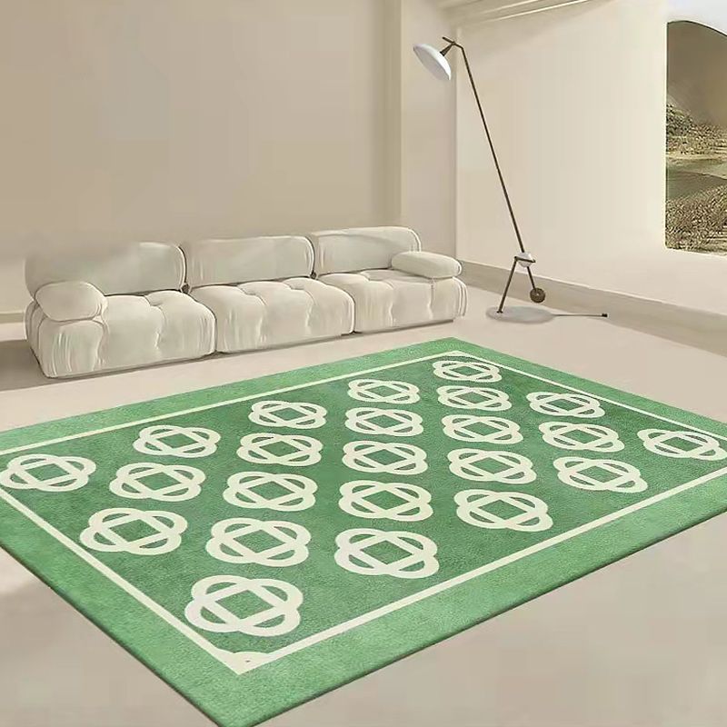 Geometric Patterns Rug Polyester Modern Rug Stain Resistant Rug for Home Decor