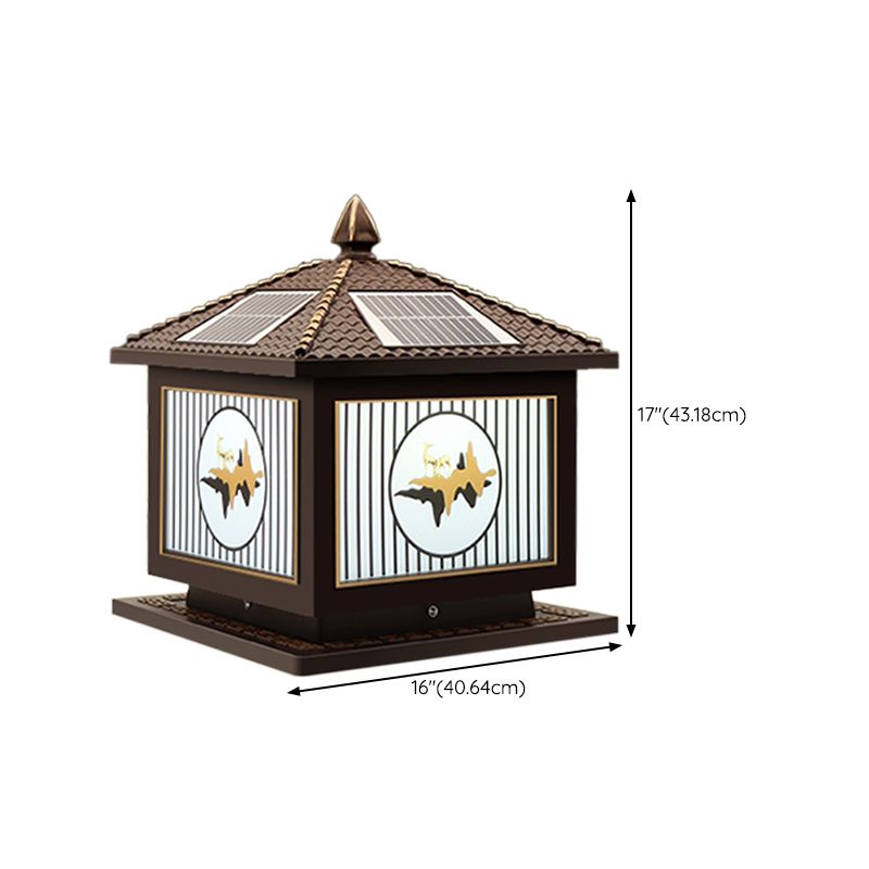 Modern LED Pillar Lamp Creative Solar Lighting Fixture for Garden