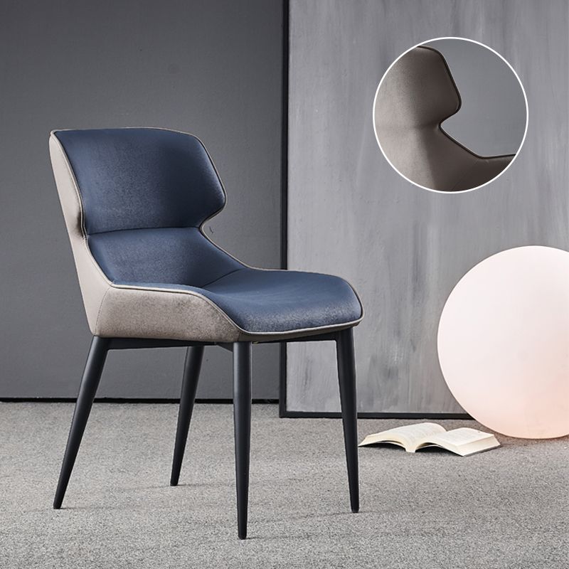 Nordic Style Leder Esszimmerstuhl Wingback Seitenstuhl für den Heimgebrauch