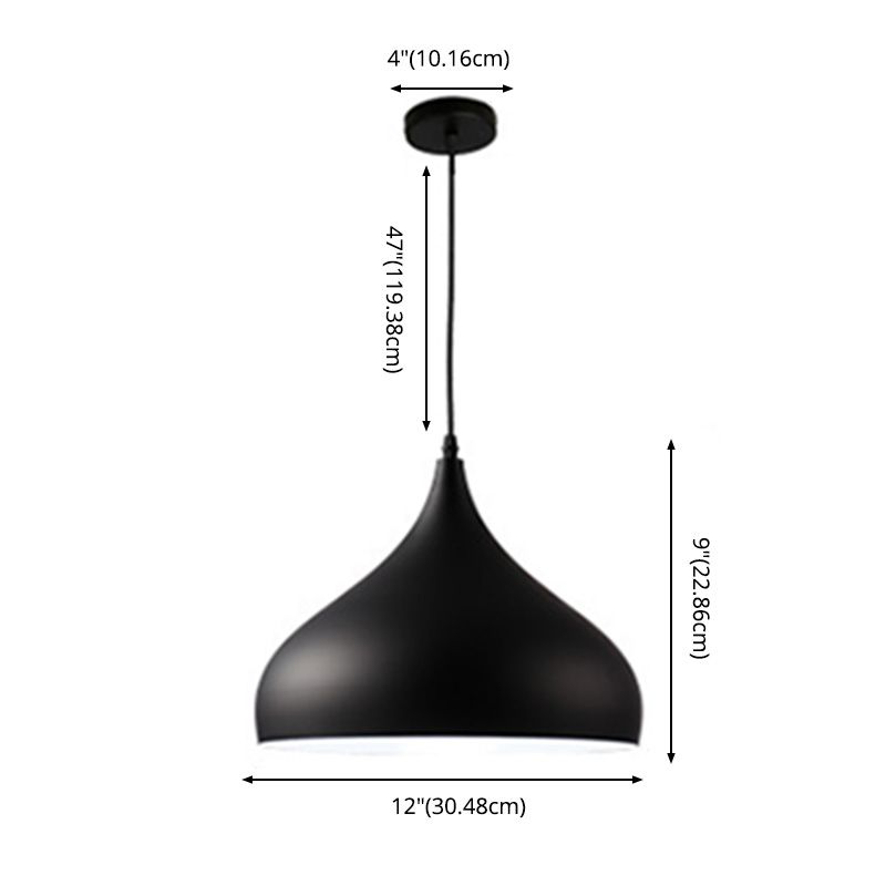 Contemporary Single Head Colorful Macron Metal Pendant Light for Study Room