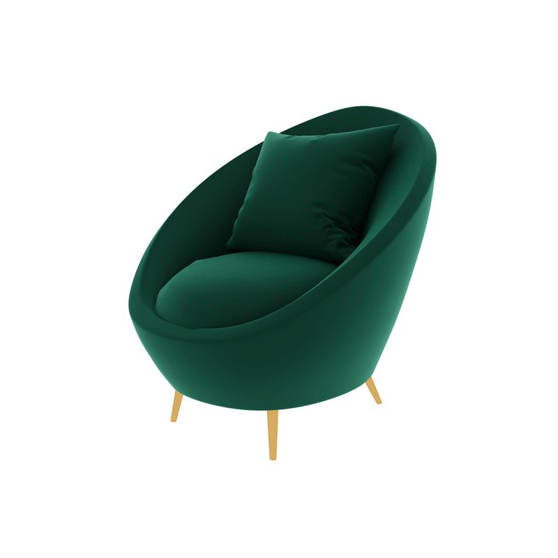 Contemporary Curved Sofa with Slopped Arm and Tight Back for Apartment