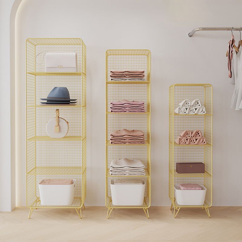 Glam Shelf Bookcase Closed Back Metal Book Shelf for Home Office