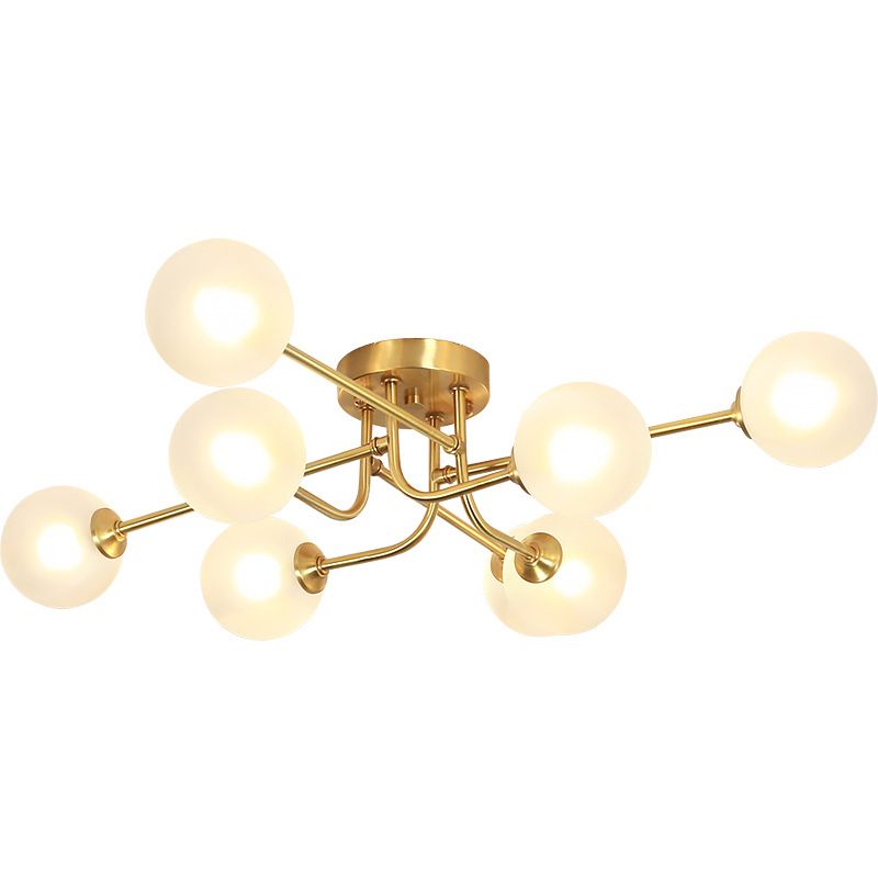 Ball Shape Glass Flush Ceiling Light Modern Multi Lights Flush Light Fixtures