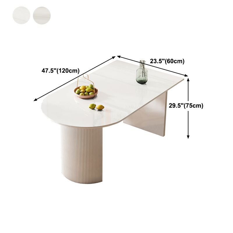 Table à manger de ton blanc, Table à Double guéridon simple pour salle à manger
