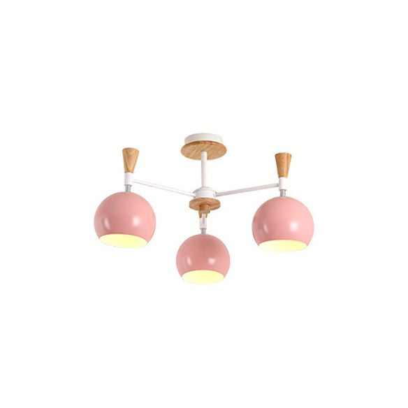 Chandelier suspendu moderne avec des bulbes de dôme 3 bulbes pendants suspendus pour salle à manger