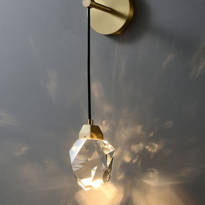 Multi-Faceted Sconce Wall Light Modern Luxury Style Crystal Sconces