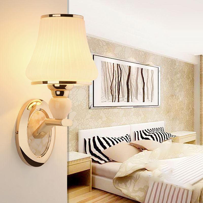 Multi -Leuchten Glaswand Licht moderner Stil Geometrische Formwandmontage in Weiß