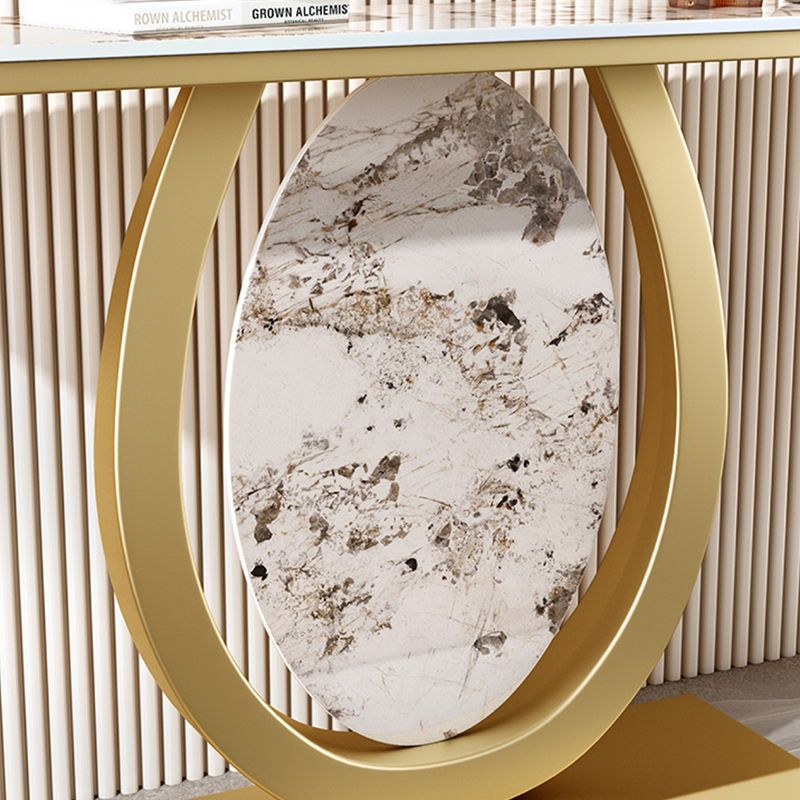 Half Moon Contemporary Console Accent Table Antique Finish Console Table