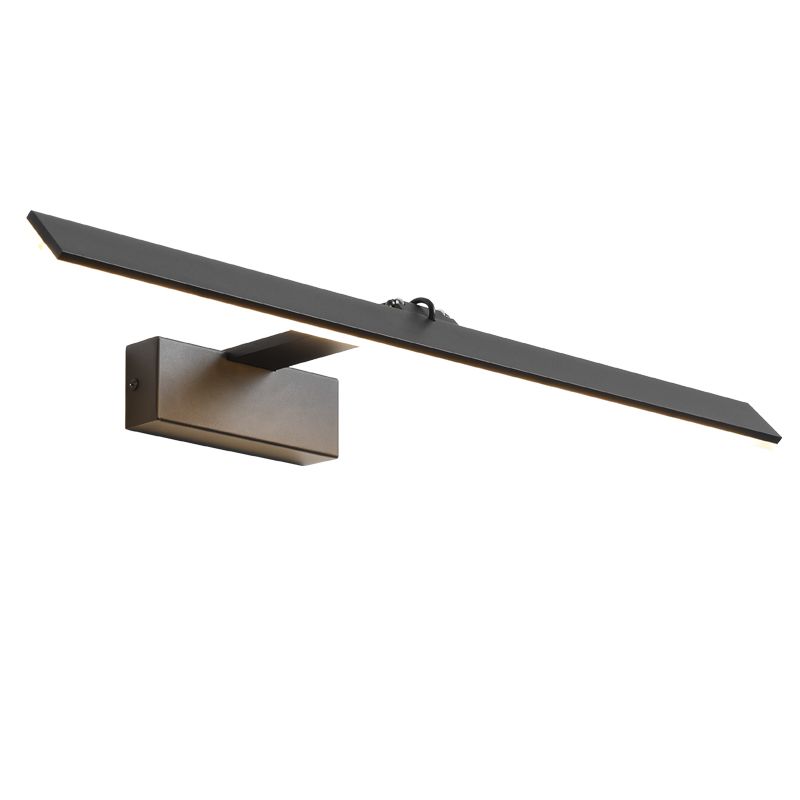 1-Light Black Vanity Light Modern LED Mirror Front Light with Acrylic Shade for Bathroom