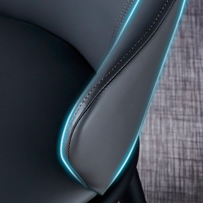 Sillas de comedor con respaldo sólido y brazo de diseño moderno, sillas de comedor de cuero para uso doméstico