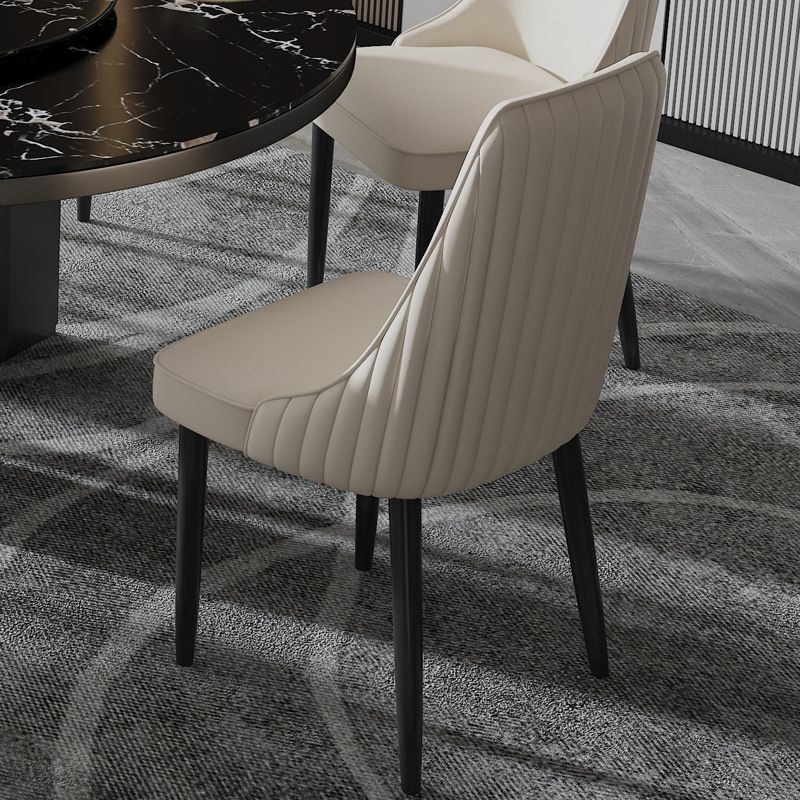 Faux Leather Dining Chair Parsons Home Arm Dining Side Chair