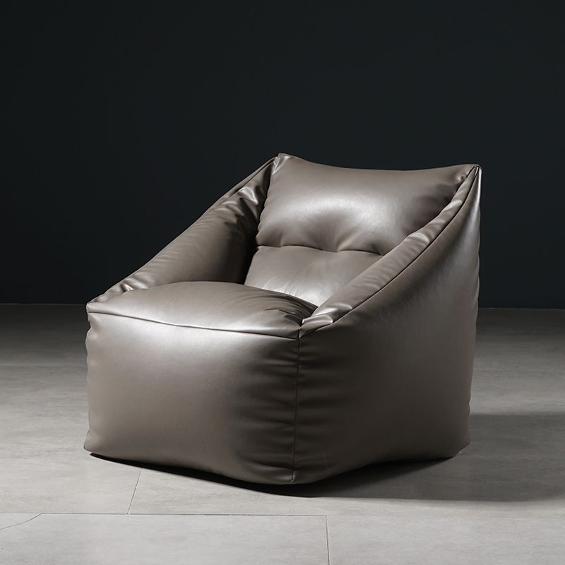 Faux Leather Barrel Arm Chair 33.46" L x 24.40" W x 23.62" H Accent Armchair