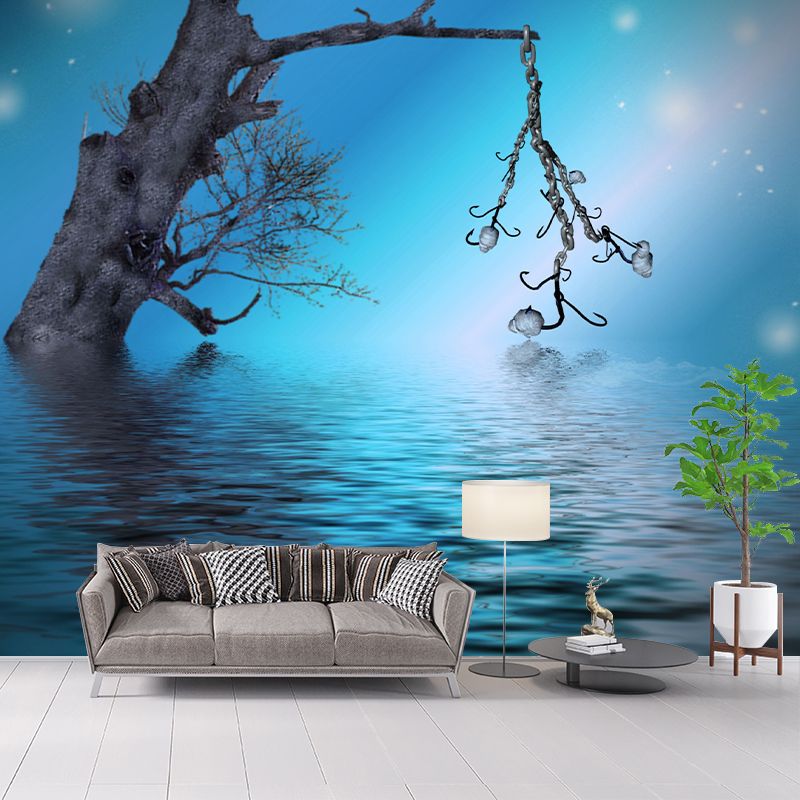 Mildew Resistant Dreamland Mural Illustration Sitting Room Wall Mural